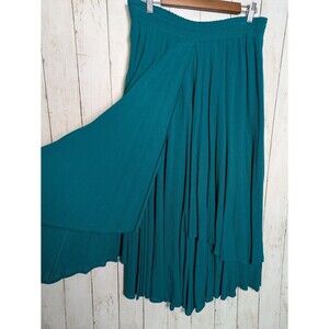 Vintage Teal Layered Boho Cottagecore Fairy Grunge Skirt Size 12 Carole Little